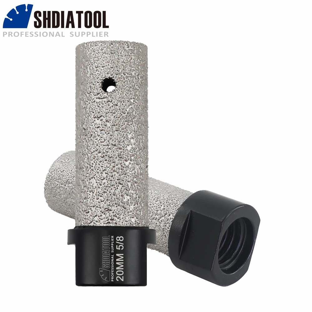SHDIATOOL 1 pc 5/8-11 o M14 hilo de soldadura al vacío de dedo poco Dia10/20/25mm de Bits ampliar de encimera de piedra