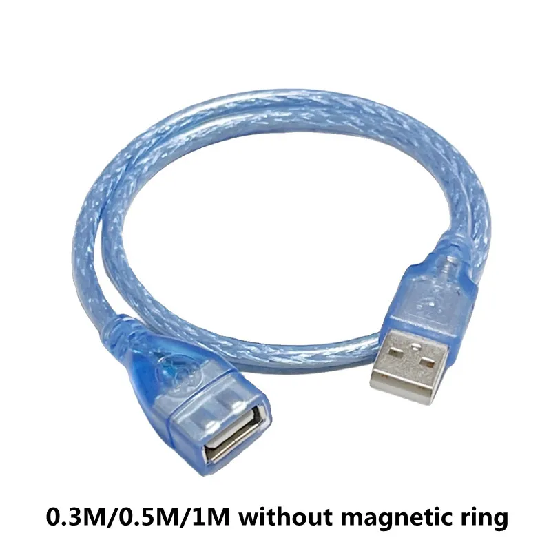 High Speed Computer USB 2.0 Male To Female Cable Extension Line For Laptop 0.3m 0.5m 1m 1.5M 3M 5m 10m