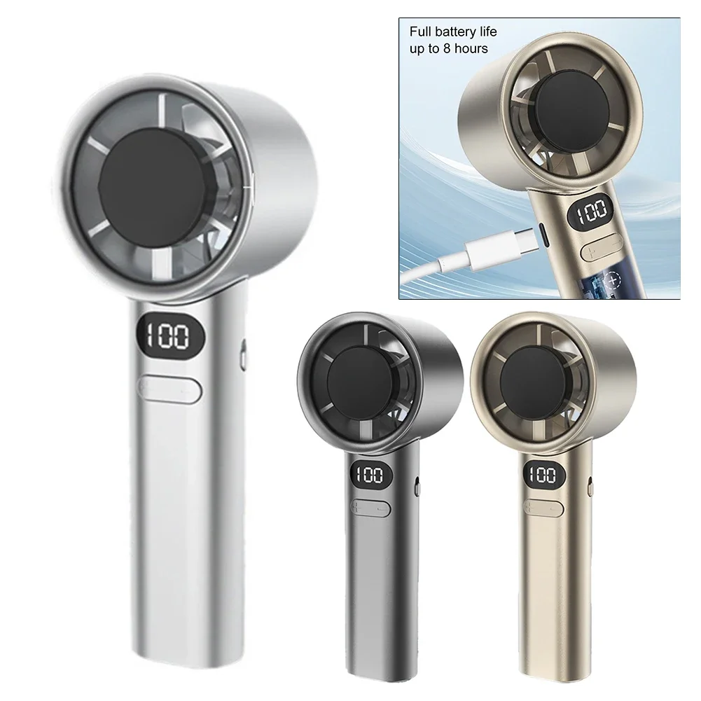 Handheld Fan High- Portable Turbofan USB Rechargeable Electric Portable Mini Fan For Various Occasions Such Travel Home Office