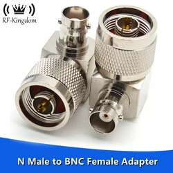 N Male to Q9 BNC Female Adapter NJ - BNCK Right Angle 90 Degree Brass RF Coax Adapters Connector