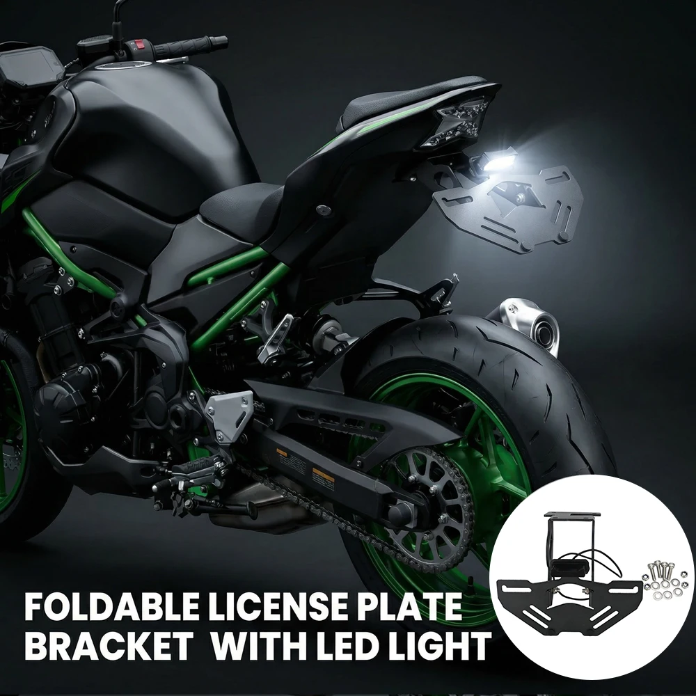 

For KAWASAKI Z900 Z900SE ZH2 SE 2017-2024 Motorcycle License Plate Holder Tail Tidy Fender Eliminator Rear Registration Bracket