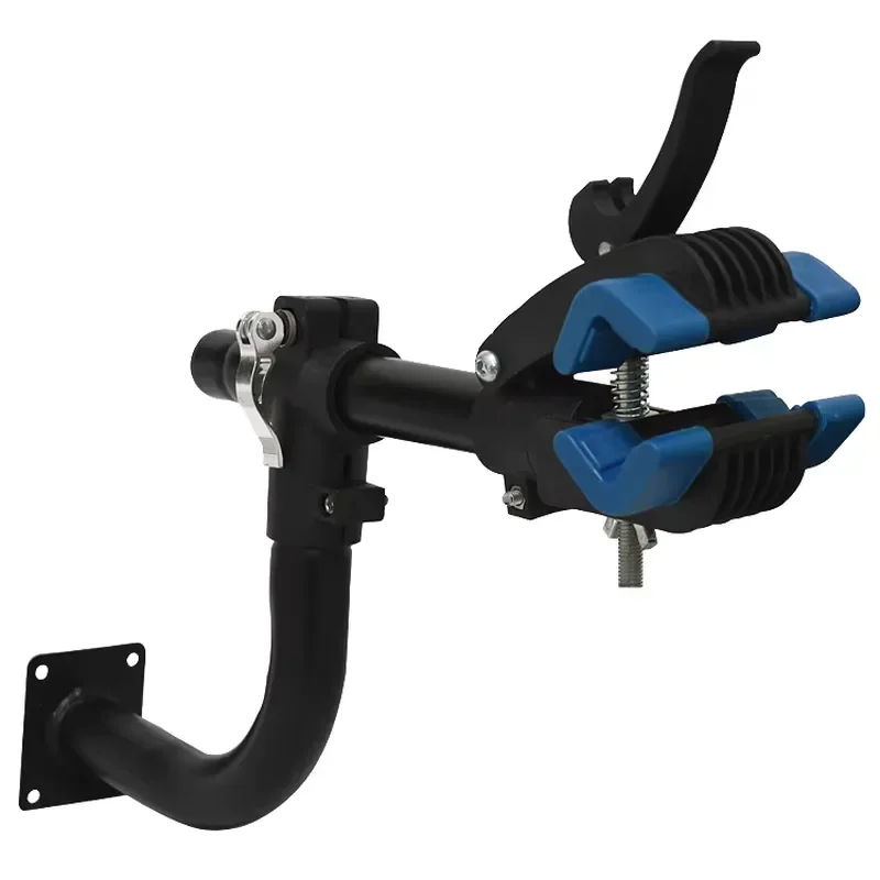 Adjustable Steel Bicycle Repair Stand with Rotating Head Wall Bench Mounted Bike Rack for Mountain Bike Parking Storage