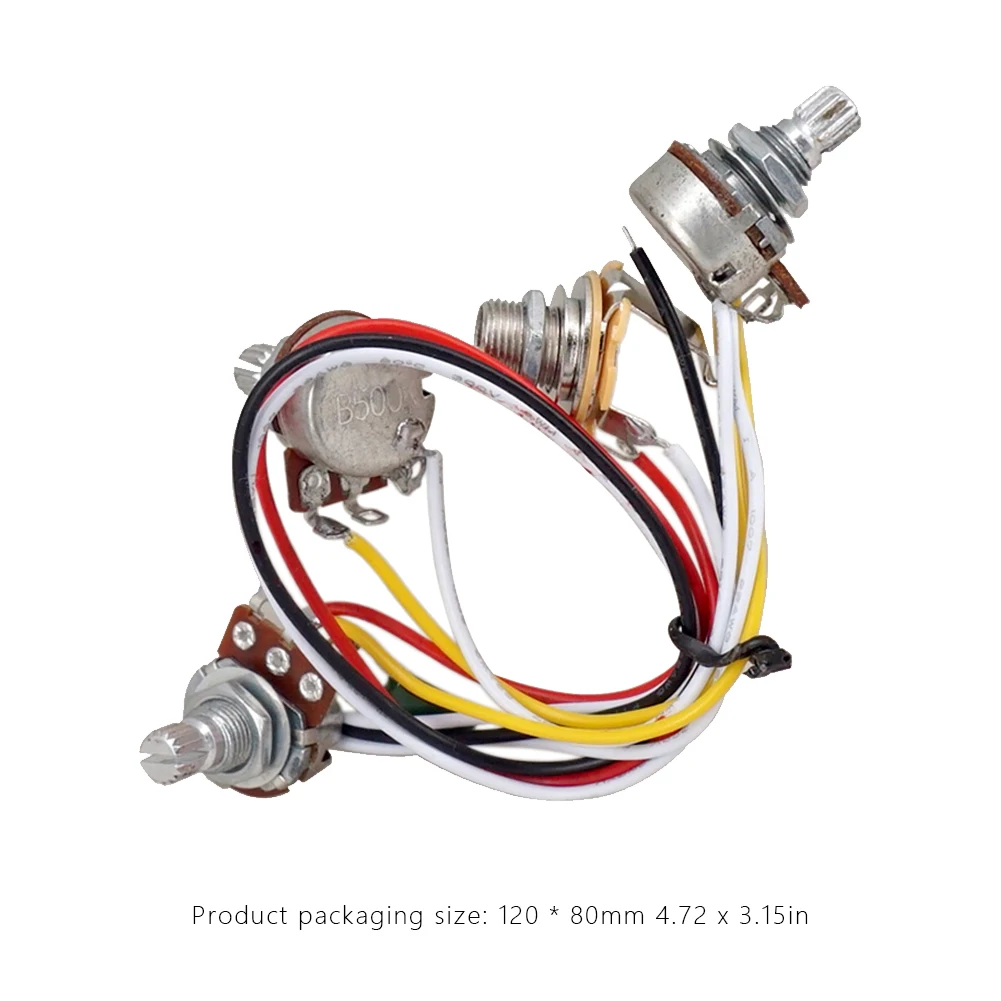 Juego de Arnés de Cableado Precableado para Bajo Eléctrico, Conjunto de Cableado de Repuesto para Bajo, Accesorios para Guitarra Eléctrica para Jazz Bass