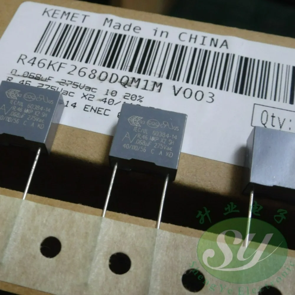 

10pcs/lot AV R46 MKP 0.068uf 275VAC 68nf 683 M Brand New 10mm Film Capacitor R46KF268DQM1M