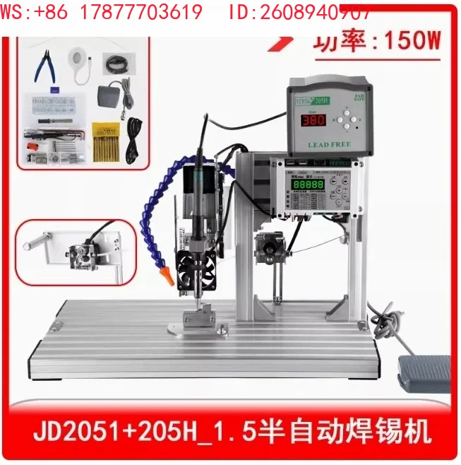 Semi automatic soldering machine foot operated aviation plug