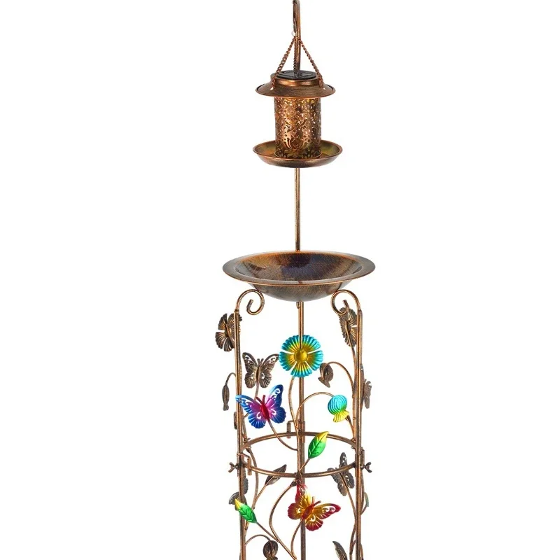 

Metal retro iron bird bathtub, garden climbing vine, rack climbing plant multi-function, bird feeder