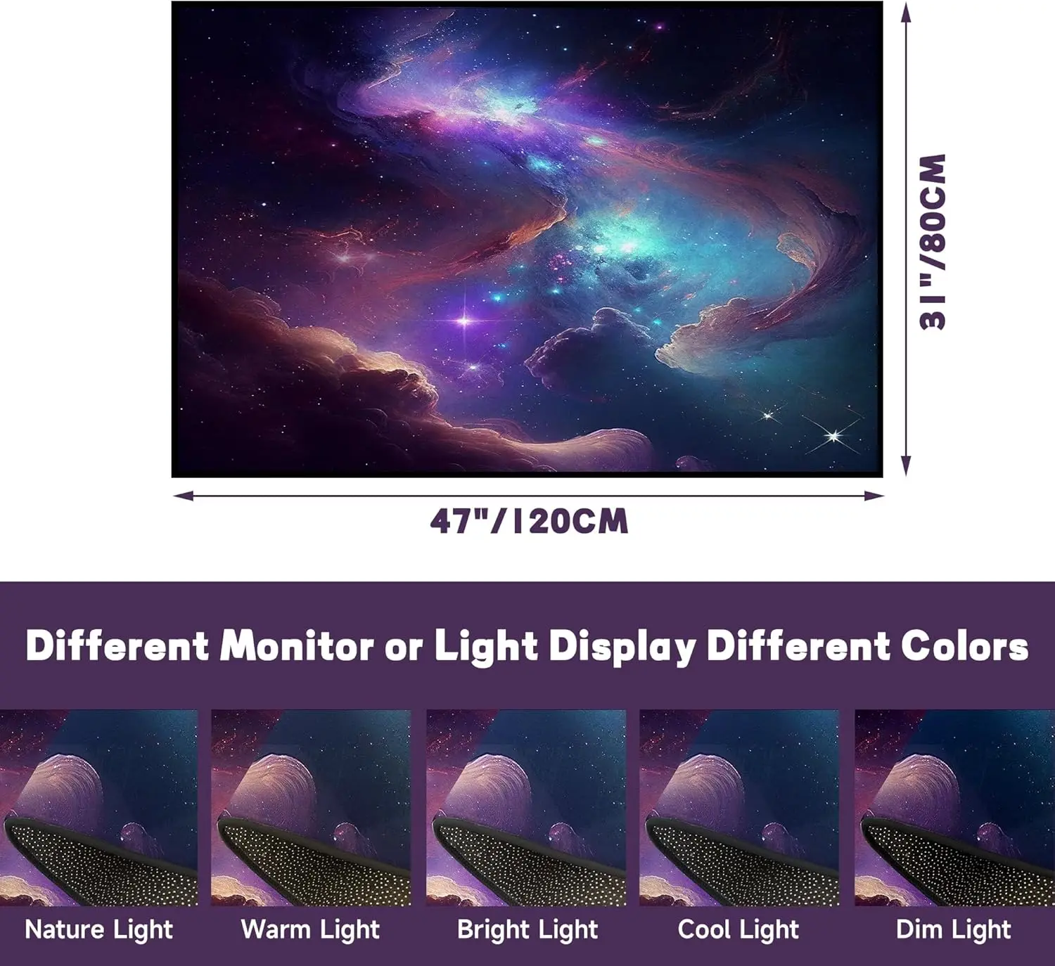 Galaxy Area Rug for Kids Boys Girls Bedroom Living Room Carpet Nebula Vortex Throw Rugs Purple Blue Cloud Floor Mat