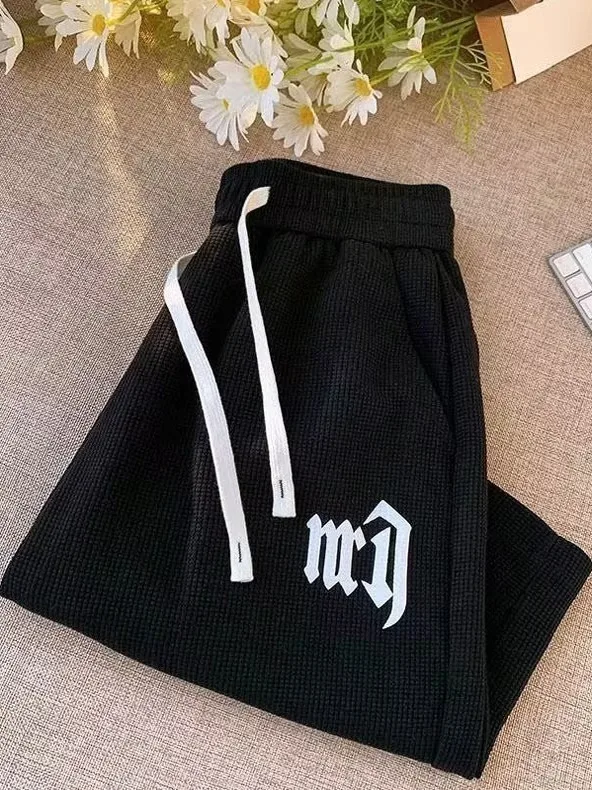 

Heavyweight Sport orts for Men Summer Thin American Retro High Street Trendy Loose Casual Five-Quarter Pants