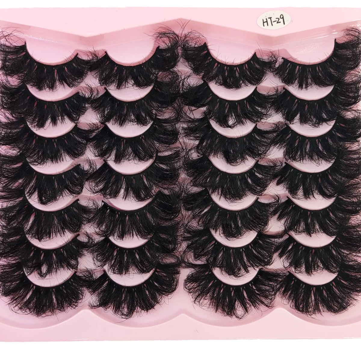 Neue 14 Paar künstliche Nerzwimpern, langlebige, flauschige Nerzwimpern, dramatische lockige Wimpern, verlängerte dicke Wimpern