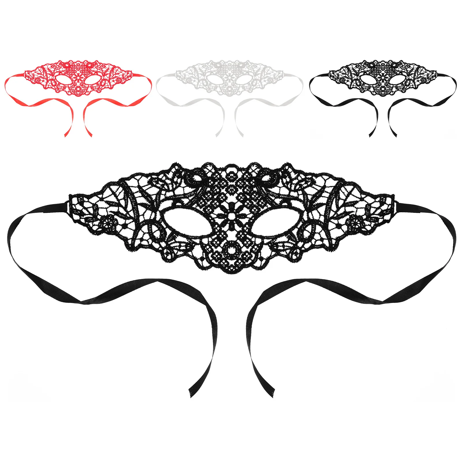 

4Pcs Half Face Masquerade Masks Lace Masks for Women Prom Party Cosplay Accessories Elegant Mask for Masquerade Ball
