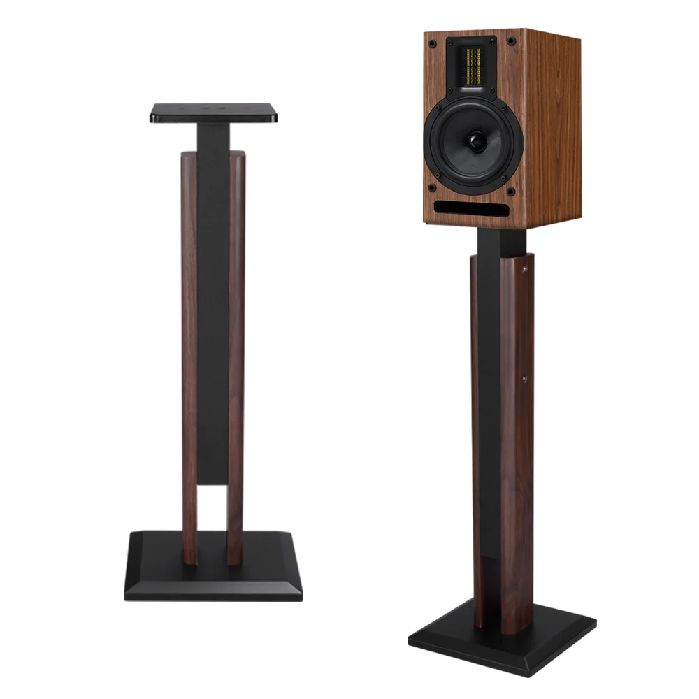 Adjustable Wooden Speaker Stand for HiFi Studio Monitor - Professional Sound System Stand, Floor Audio Stand, Computer Stand