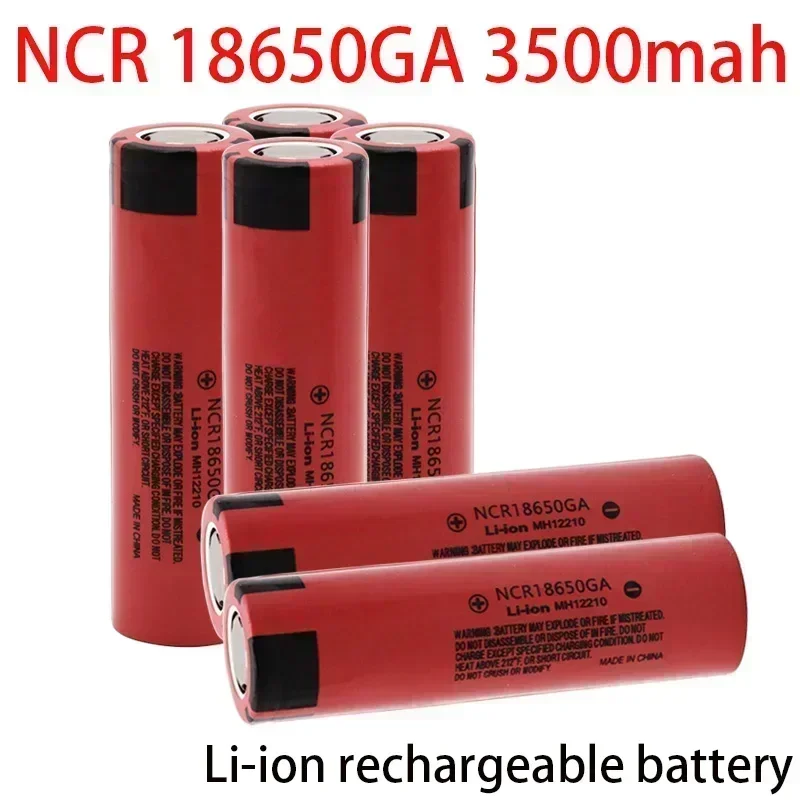 Free shipping18650 battery 2024 100% original NCR18650GA high discharge rechargeable battery flashlight flat top 3.7V 3500mAh