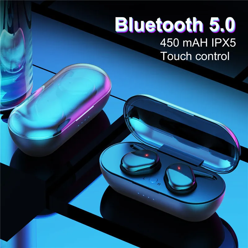 TESDINE W13 Touch Bluetooth Earphones Dual ear Bluetooth Earphones with Charging Bin Bluetooth Earphones Bluetooth Earphones