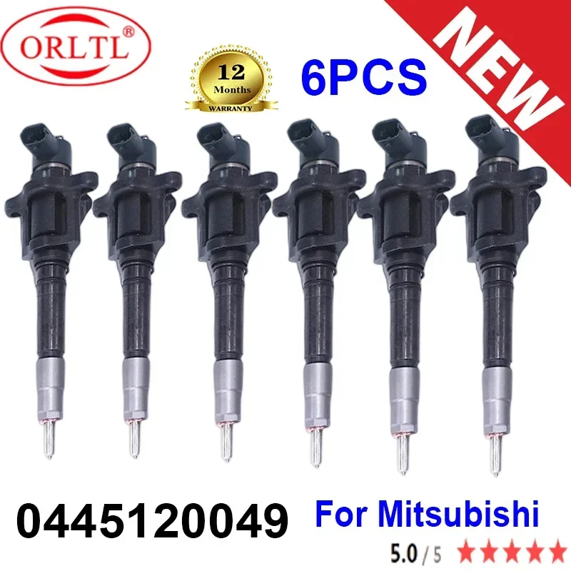 ORLTL Diesel 4M50 0 445 120 049 ME223750 0445120049 ME223002 For Mitsubishi Canter 4.9L Common Rail Injector 6PCS