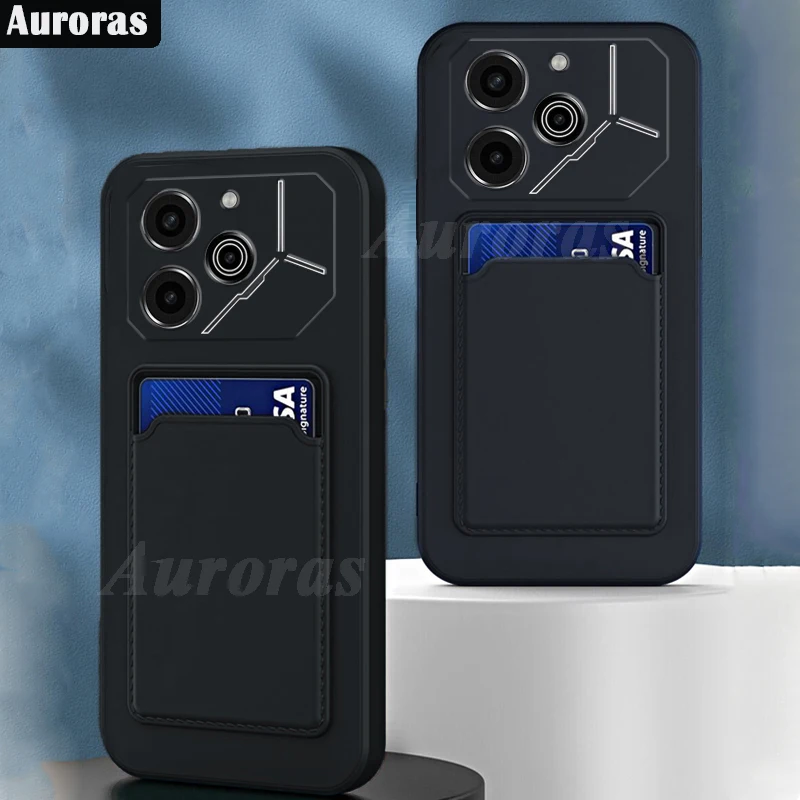

Auroras For Tecno Pova 6 Pro 5G Case Card Pocket Wallet Silicone Shockproof Soft Shell For Tecno Pova6 Neo 4G Cover Fundas