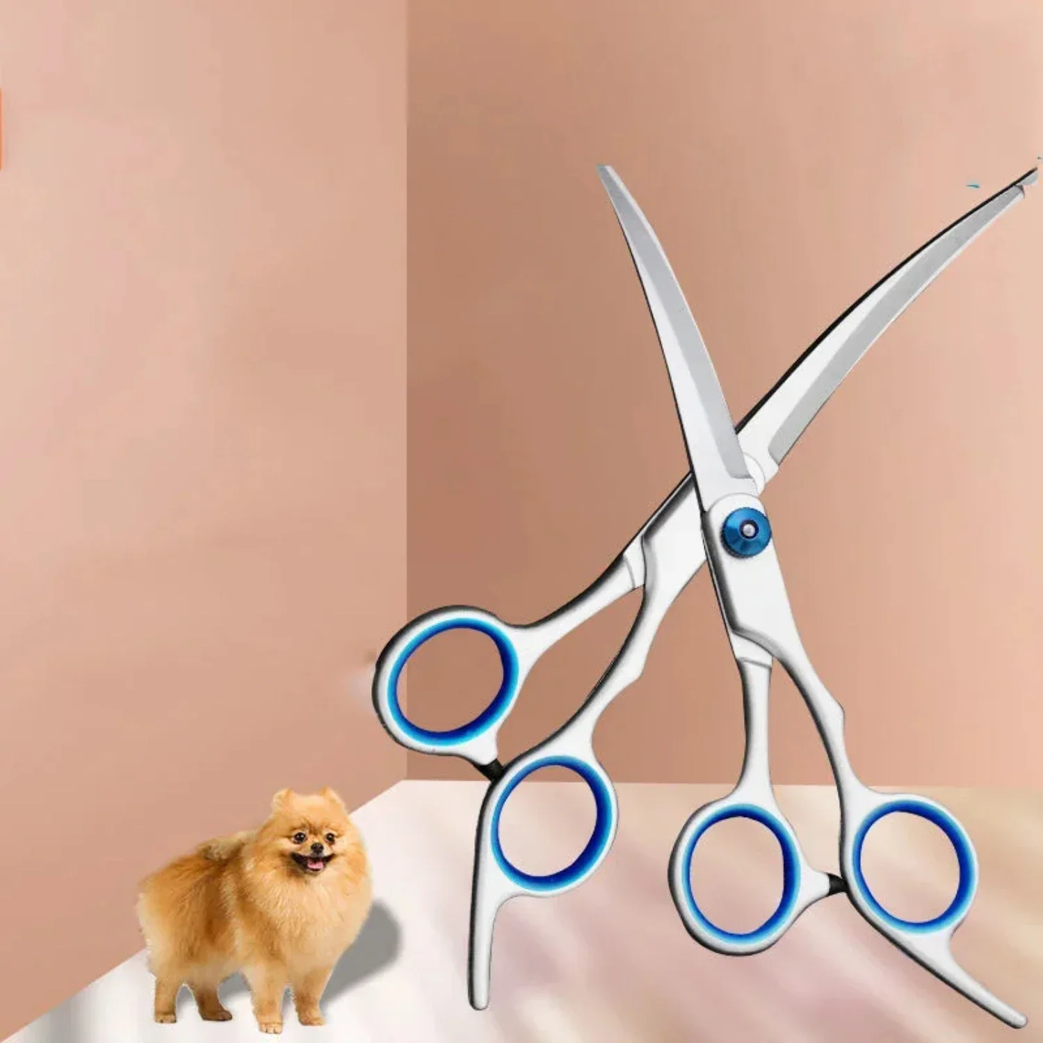 

High-Quality Premium Stainless Steel Curved Dog Grooming Scissors - Superior Professional Heavy Duty Shears for Safe and Precise