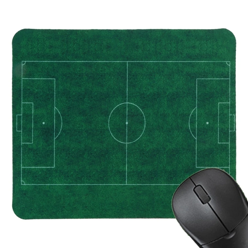 Football Grass Pads Rubber with Stitched Gaming for Men Women Non-Slip Square Mouse pad for Working