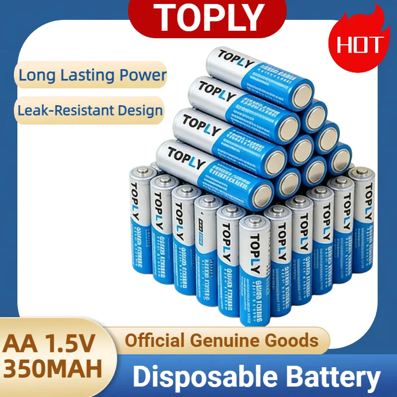 AA Disposable Battery 1.5V - Long Lasting Power for Remote Control Clock Heavy Duty Economical Dry Cells