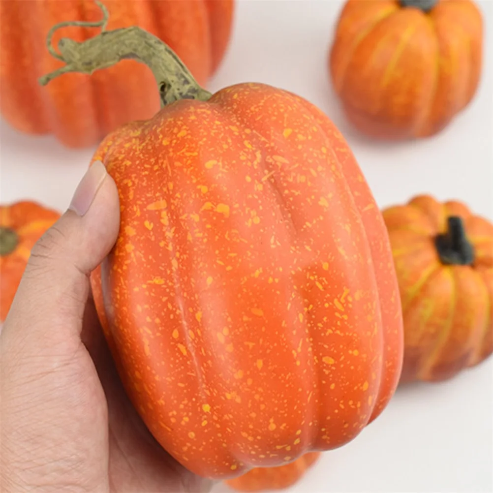 7Pcs Simulation Pumpkin Model Artificial Pumpkin Decoration Home Table Decor for Thanksgiving and Halloween - view 5