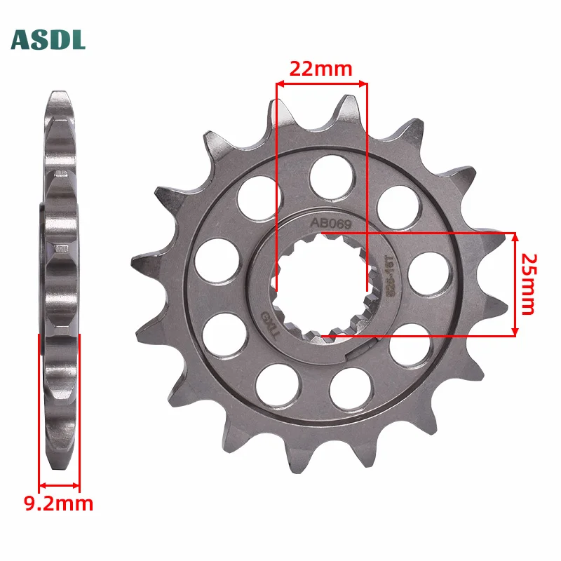 525 46T 16T Motorcycle Front and Sprocket Carburized Steel for Benelli 800 Leoncino Euro 5 2022-2023 Motorcycle Parts 525 Chain