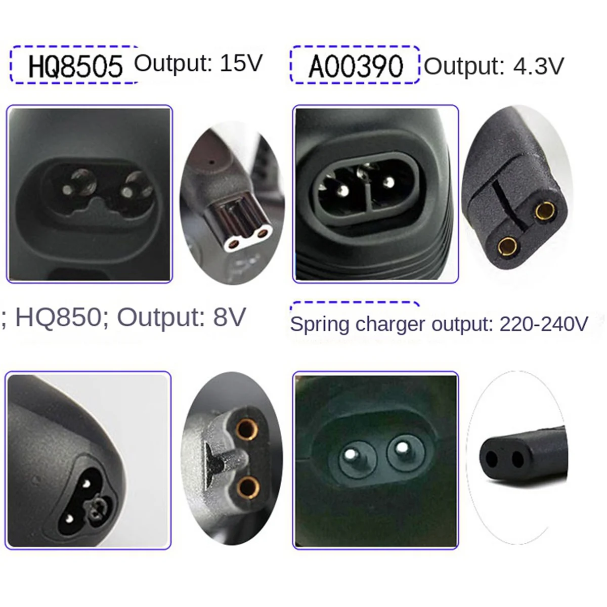 15V wymienna ładowarka do golarki przenośny Adapter do wtyczki HQ8505 US