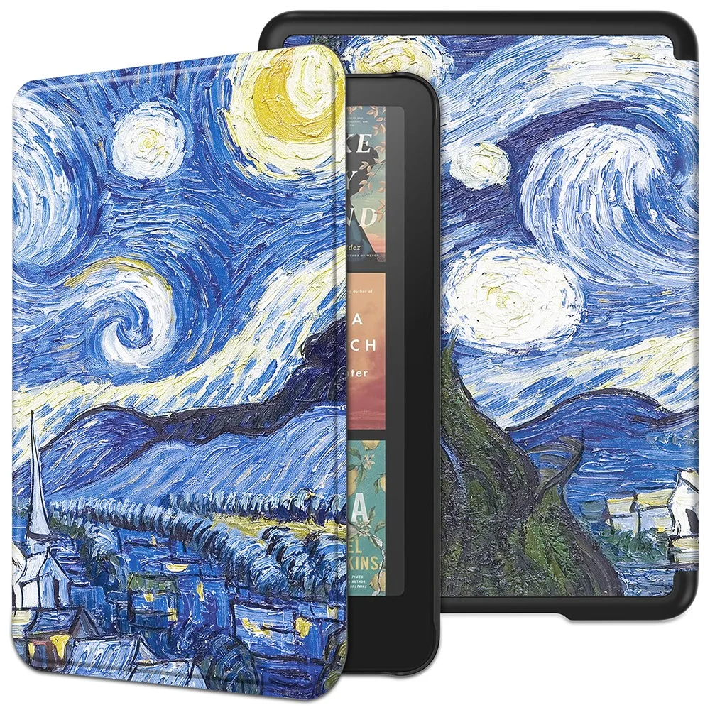 Kindle Paperwhite 2024 7インチ用スマートケース PUレザーフリップ