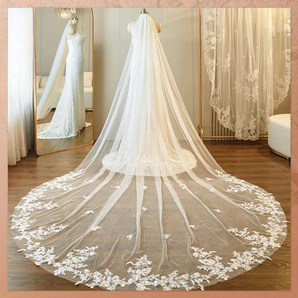 voiles-de-mariee-longs-en-dentelle-ivoire-elegants-3m-appliques-en-tulle-doux-accessoires-de-mariage-pour-robes-de-mariee-et-de-soiree