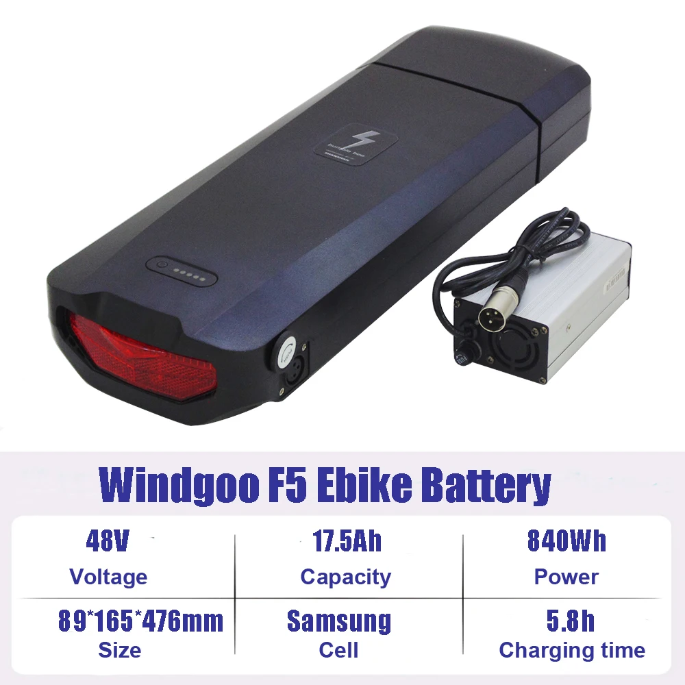 Verwijderbare Elektrische Fiets Batterij 36V 48V 13Ah 15Ah Lithium-ion Batterij voor Windgoo F5 F18 F20 Ebike