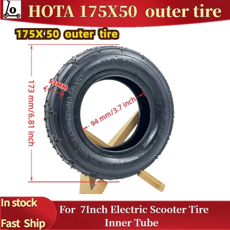 7 Inch Electric Scooter Inner Tube And Outer Tire 175x50 Wheelchair Stroller Replacement Inner Tube And Tire Set for E-Scooter