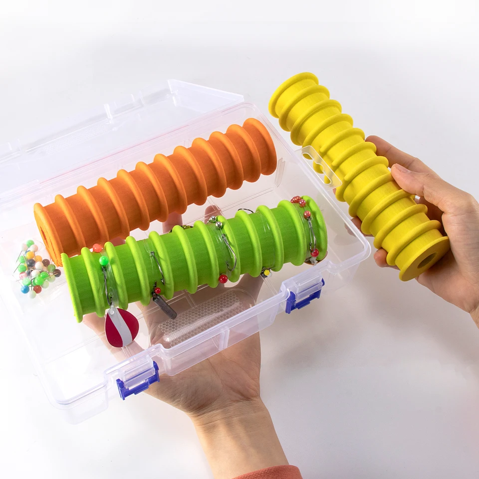 Boîte De Rangement Avec 10 Enrouleurs De Bas De Ligne Pêche - Mousse EVA - Pour Pêche En Mer, Carpe, Surfcasting