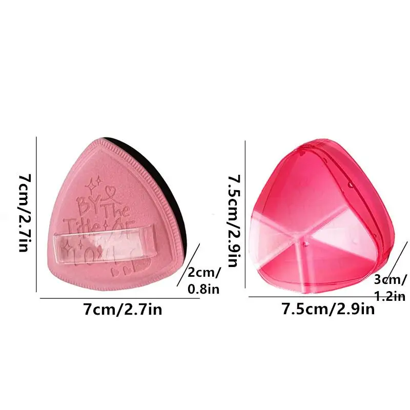 Esponja de maquiagem facial triangular macia, esponja para pó solto, pó corporal, base cosmética, pacote de esponja