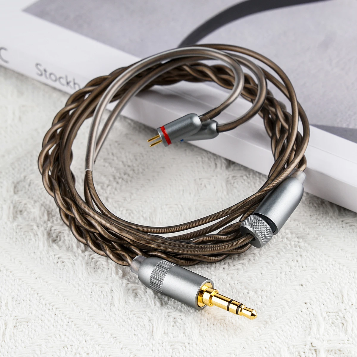 NICEHCK NX8 오리지널 케이블 프리미엄 OCC + 실버 도금 혼합 IEM 이어폰 와이어 플랫 0.78mm 2 핀, Monarch Mk2 Davinci Himalaya용