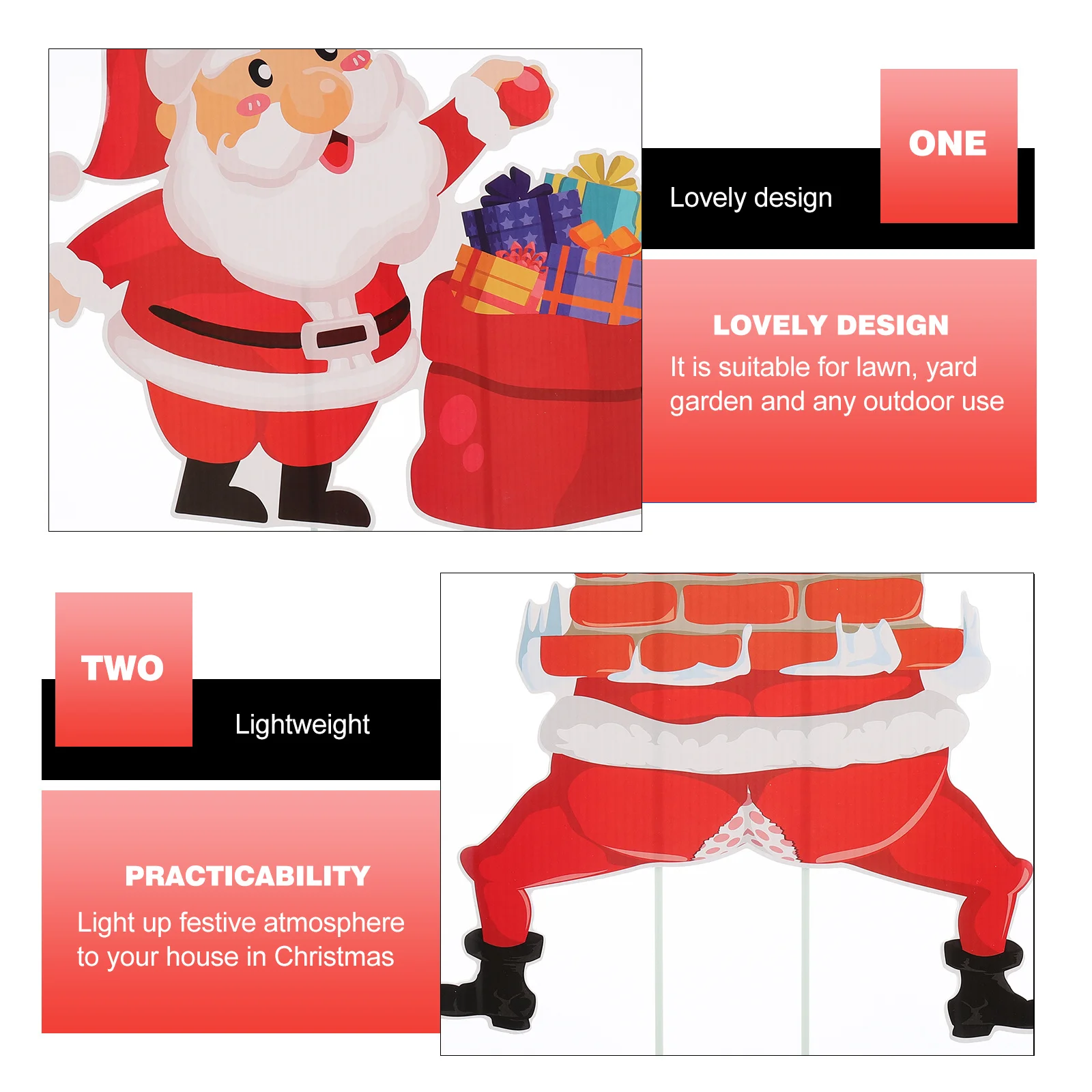 3 قطعة علامات ساحة عيد الميلاد حديقة الزينة في الهواء الطلق حديقة مثالية عطلة احتفالية جو عيد الميلاد ساحة علامات #4