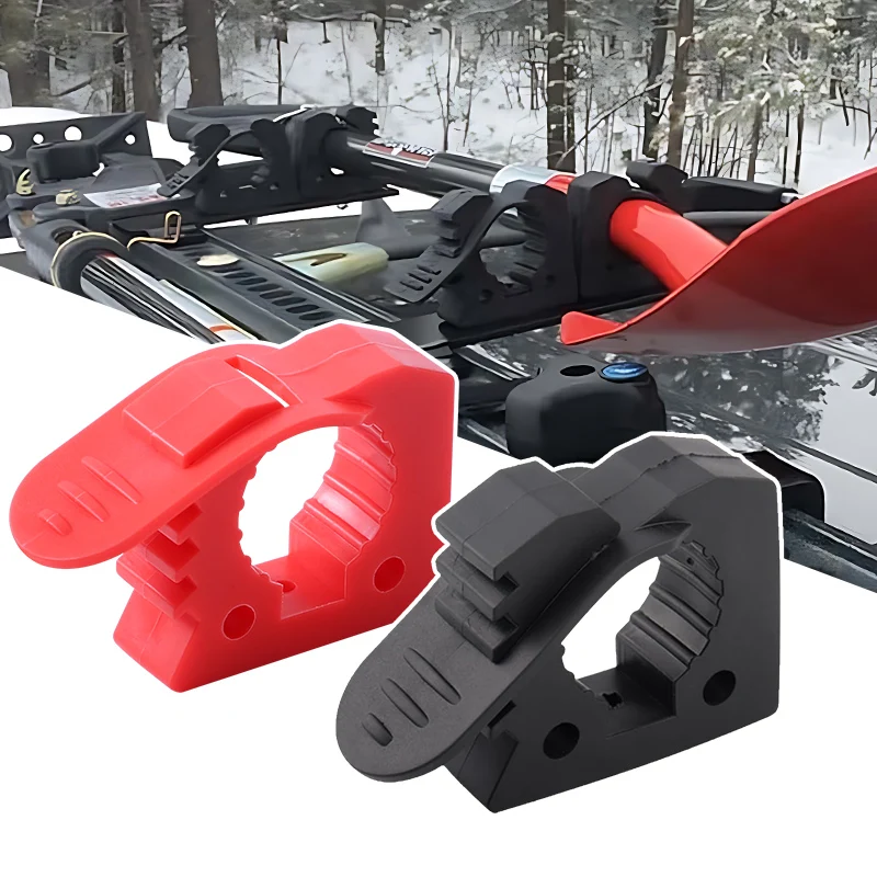 2PCs Rubber Clamp Shovel Holder Quick-Release Clamp Mount Bracket for Off-road Vehicles Hunting Truck Trailer 30-40mm Diameter