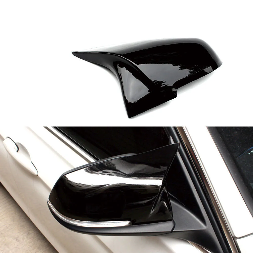 ABS Gloss Black Side View M Look Wing Mirror Cover for BMW F20 F22 F30 F31 F34 F32 F33 F36 E84 2012-2018，100% tested well