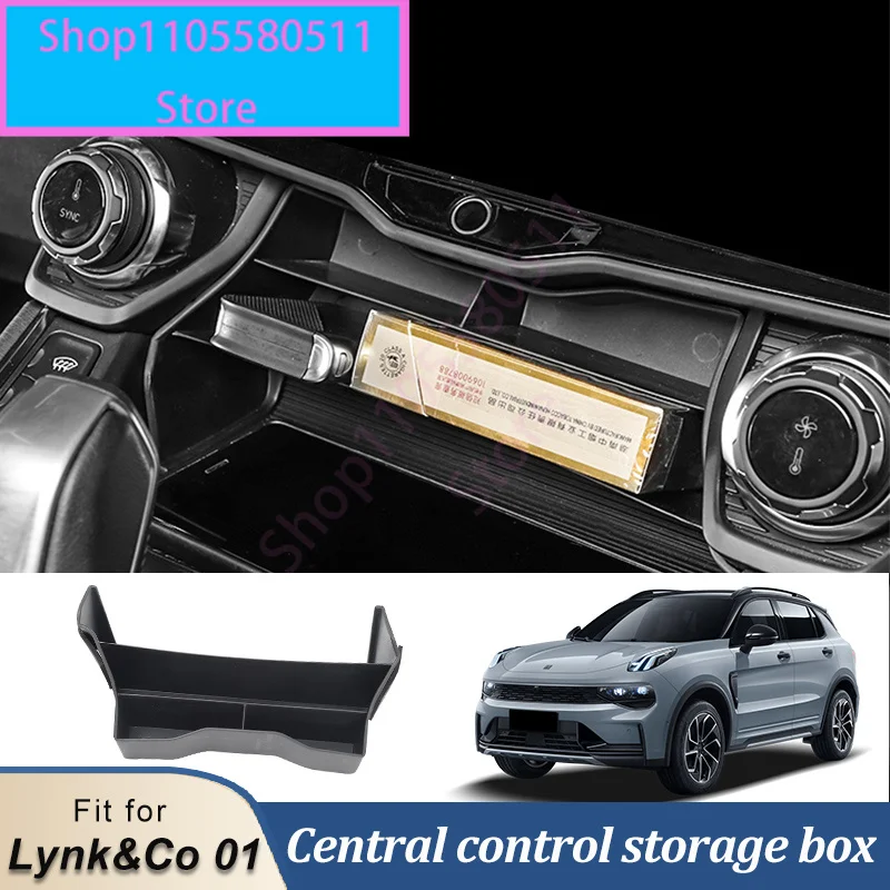 For Lynk&Co 01 2021-2023 Car Central Control Storage Box Retrofit Organizer Tidying ABS Interior Automobiles Parts Storage