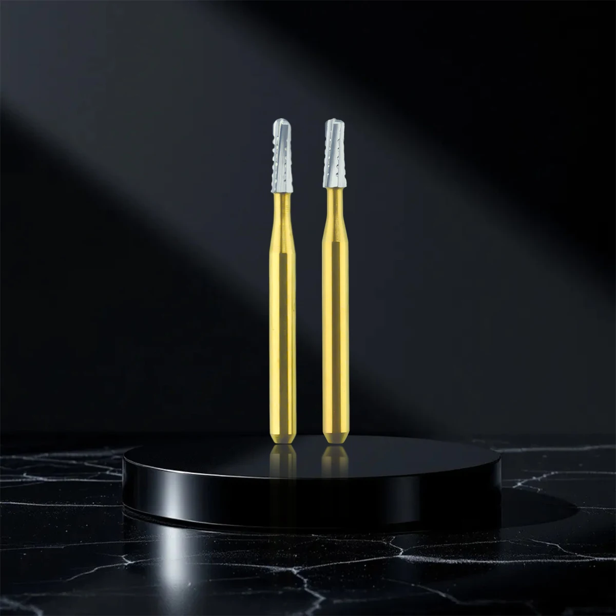 

10 Pcs Dental Carbide Bur Dia.1.6mm FG1957/FG1958 Golden High Speed Tungsten Steel Crown Metal Cutting Burs Dentistry Tools