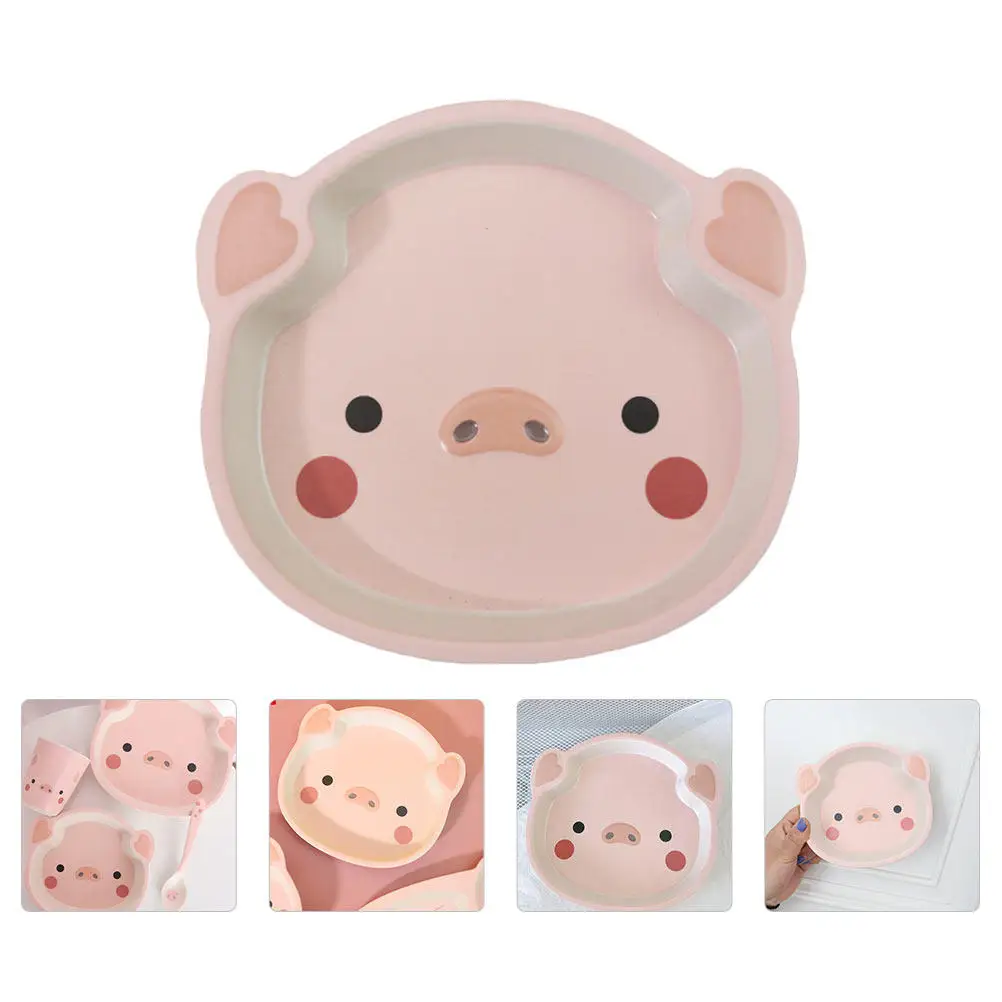 Resin Dinner Plate Cute Sturdy Light Feeding Tool Compartment Plate Tableware Tableware