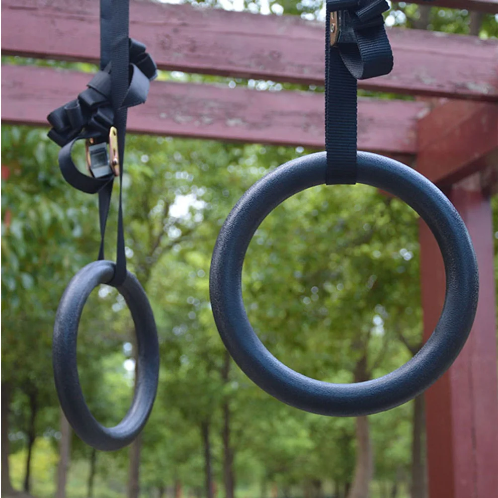 Anillos de plástico de repuesto para entrenamiento de fuerza, 2 piezas, para gimnasia, entrenamiento cruzado, color negro