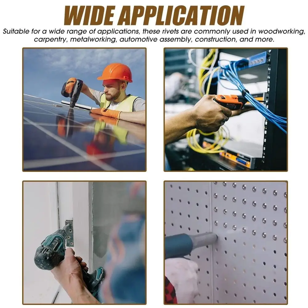 New Aluminum Alloy Pop Rivet Dome Head Multiple Sizes Dome Head Blind Rivet Mandrel Exhaust Rivet