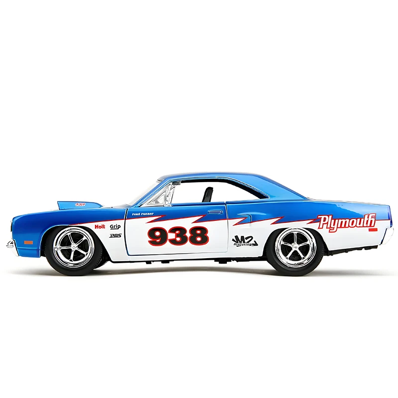 JADA 1:24 プリムス ロードランナー 1970 合金製ダイキャストカー & おもちゃの車両 車のモデル ミニチュアスケールモデルカー 子供向け
