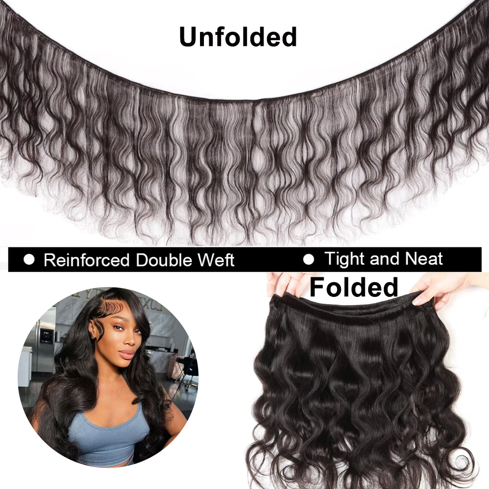 12A Human Hair Bundles Brazilian Body Wave Hair Bundles 100% Unprocessed Virgin Weave 3 Bundles Human Hair Body Wave