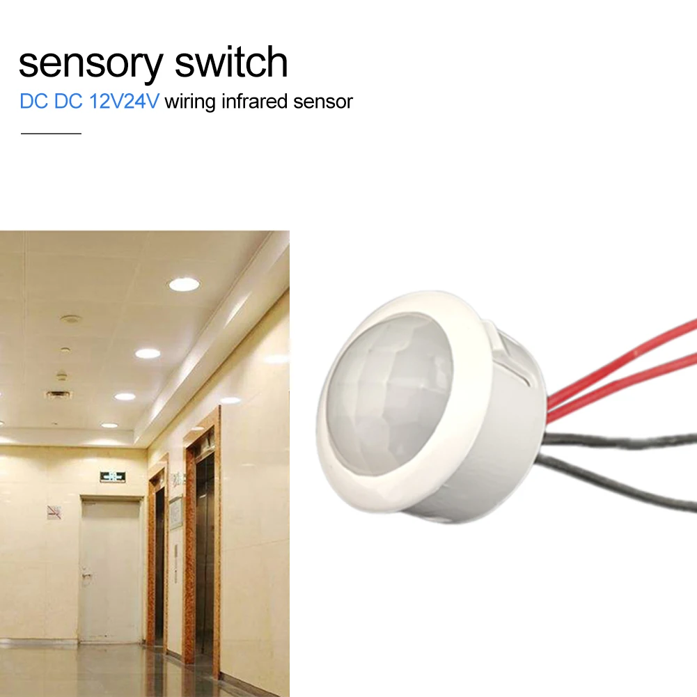 Body Induction Sensing Light Switch 18W DC 12V 24V Ceiling Lamp Downlight Human LED Strip Bed Closet Cabinet Light