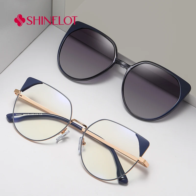 

95997 High Quality Women Magnetic Clip on Sunglasses UV400 Polarization Optical Sun Glasses Female Shades Outdoor Casual Glasses