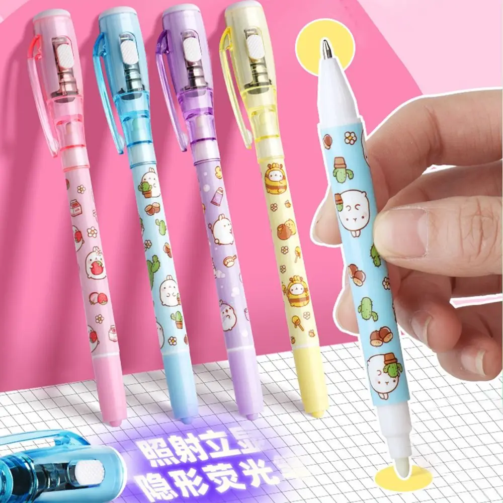 Mysteriously Disappearing Invisible Pen With Refills With Small Light Gel Pen Cute Invisible Marker Double Head Led UV Lamp