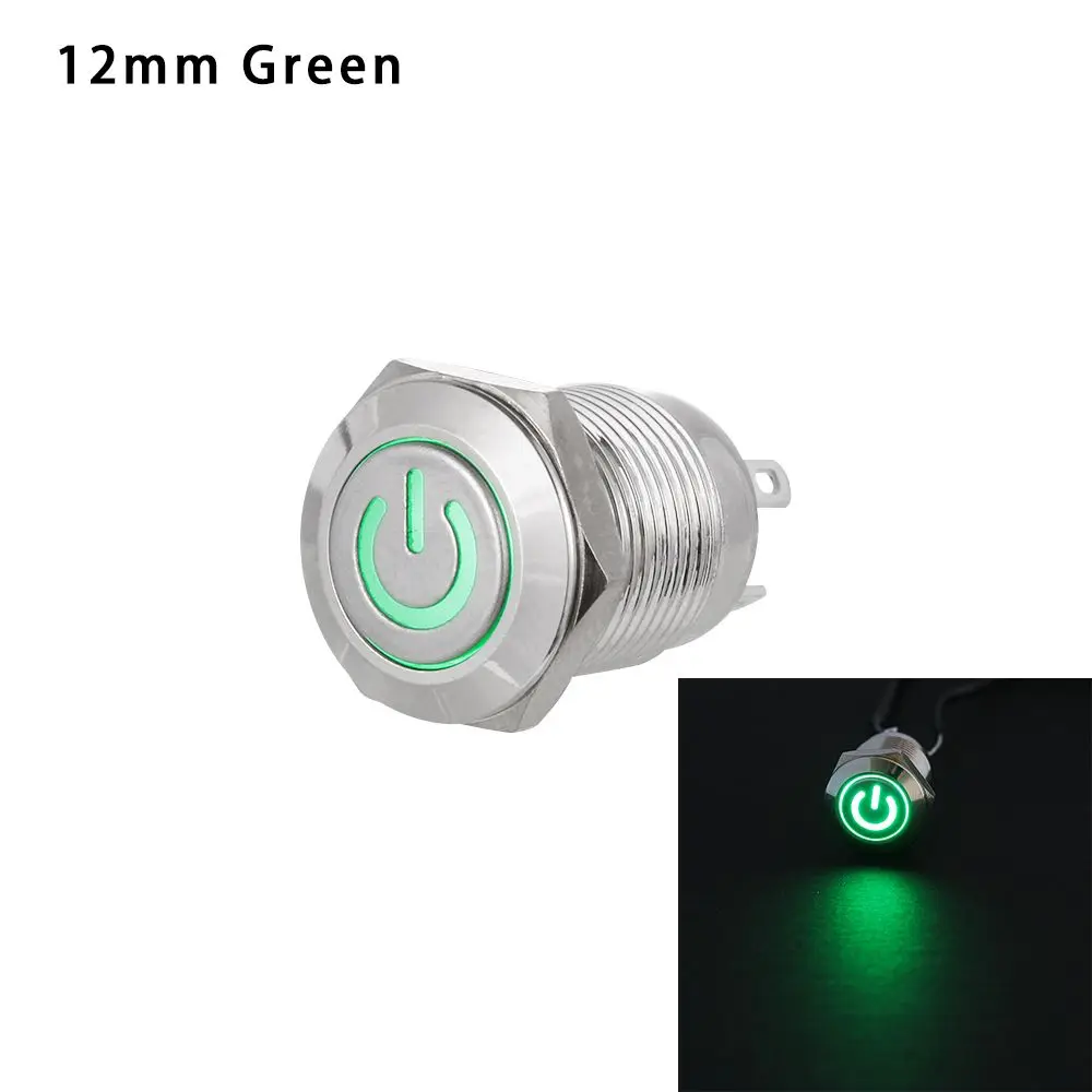 

Brand New Durable ON/OFF LED ON/OF Momentary Switch 16/12mm Push Button Car LED Power