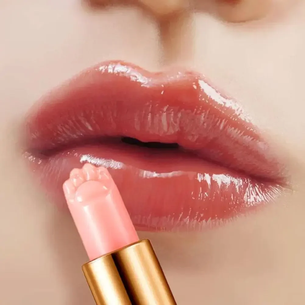 Schattige Roze Kattenpoot Verkleuring Lippenstift Lippenbalsem Lipkleur Vrouwelijke Cosmetische Hydraterende Lippenstift Blijvende Natuur Make-Up Schoonheid