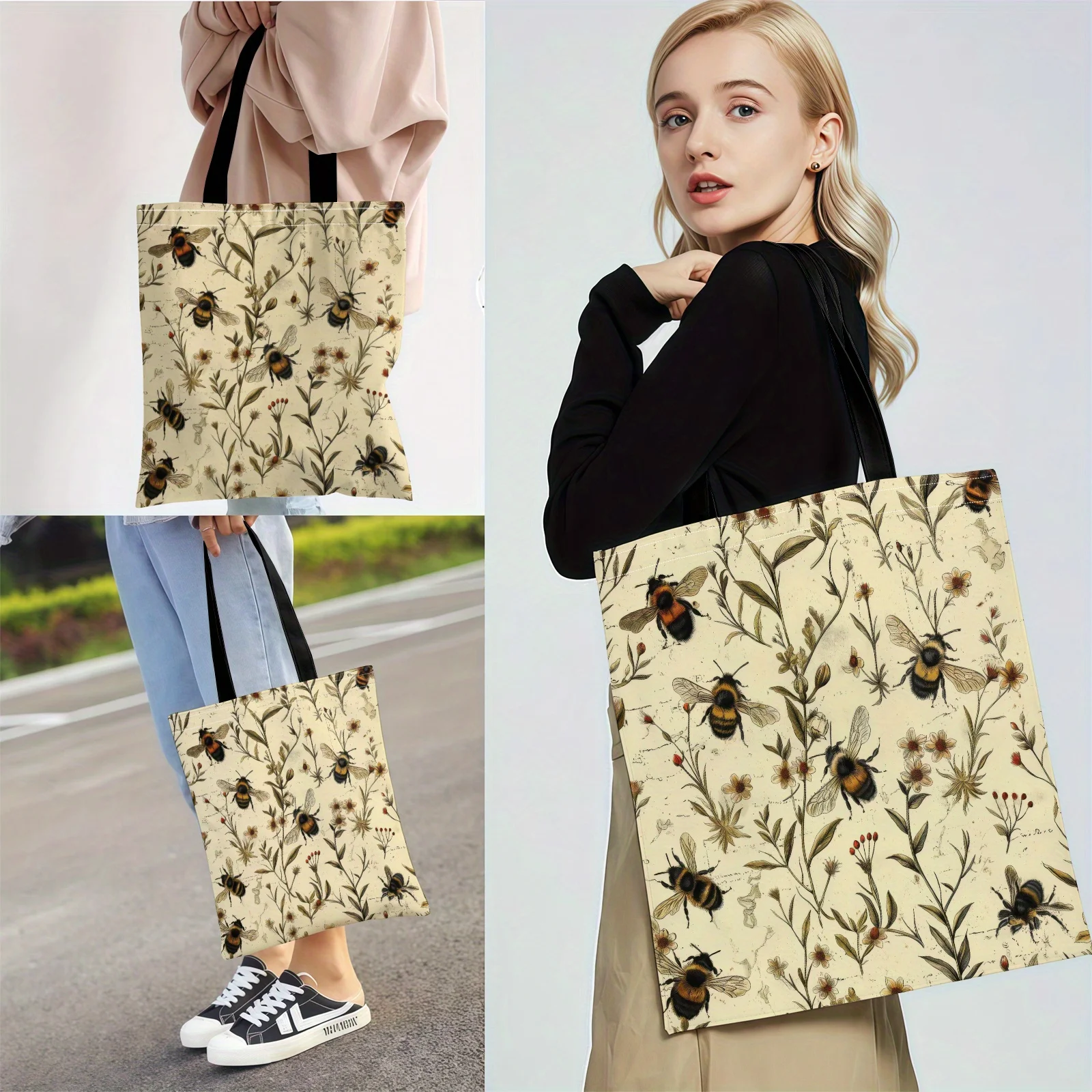 Vintage bijen- en bloemenprint - Travel Accessories Pouch For Women recensie en prijs