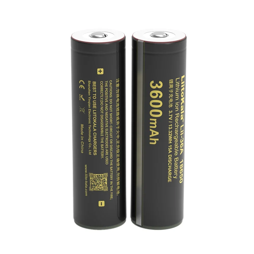 20 قطعة 100% جديد LiitoKala Lii-36A 18650 3600mAh 3.7V بطاريّة ليثيوم قابلة لإعادة الشحن لوح حماية مناسبة لمصباح يدوي + PCB