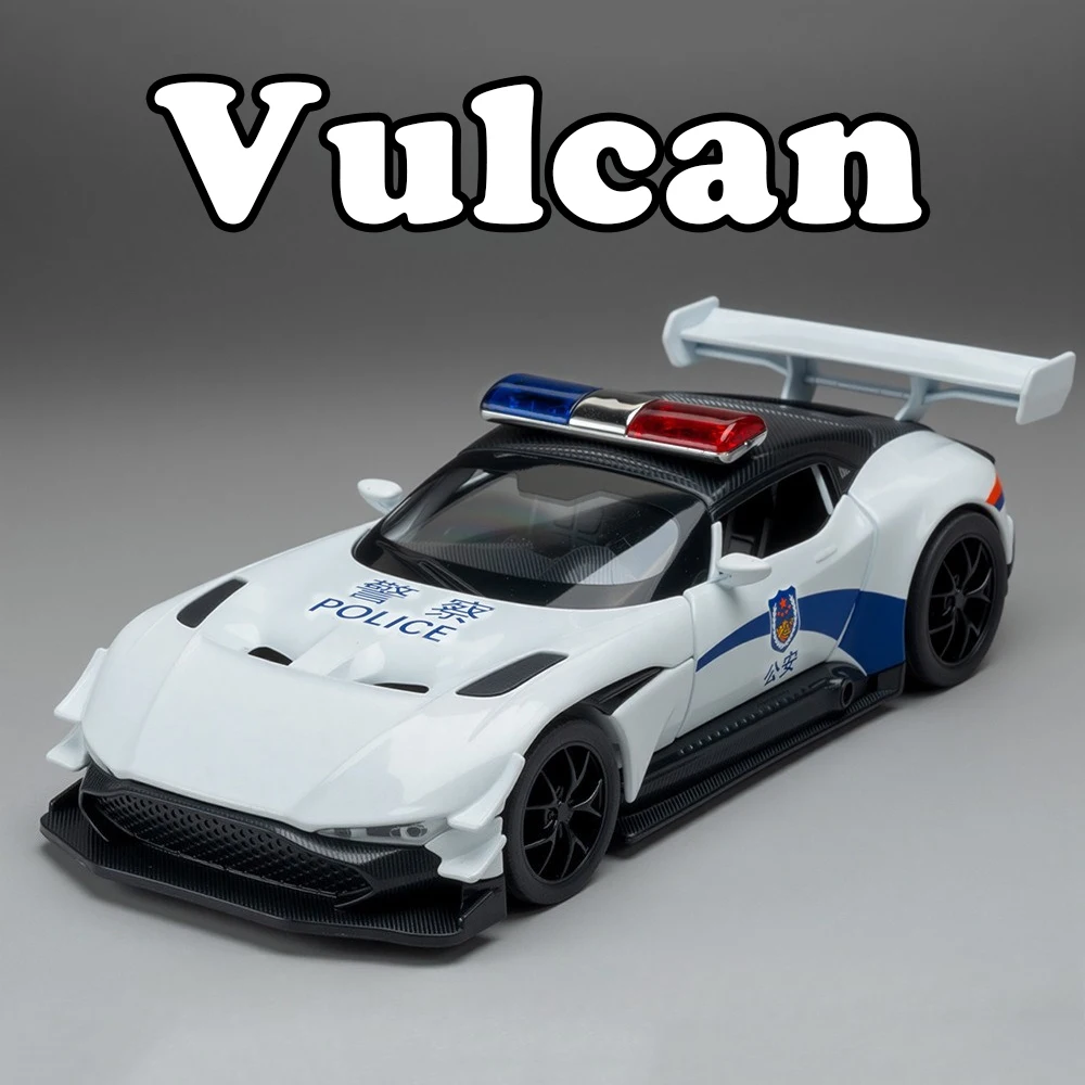 รถของเล่นวัลแคน วัลคิรี รุ่นจิ๋ว 1:32 ผลิตจากโลหะผสม แบบหล่อขึ้นรูป ประตูเปิดได้ มีเสียงและไฟ พร้อมระบบดึงหลัง ของขวัญคริสต์มาสสำหรับเพื่อน